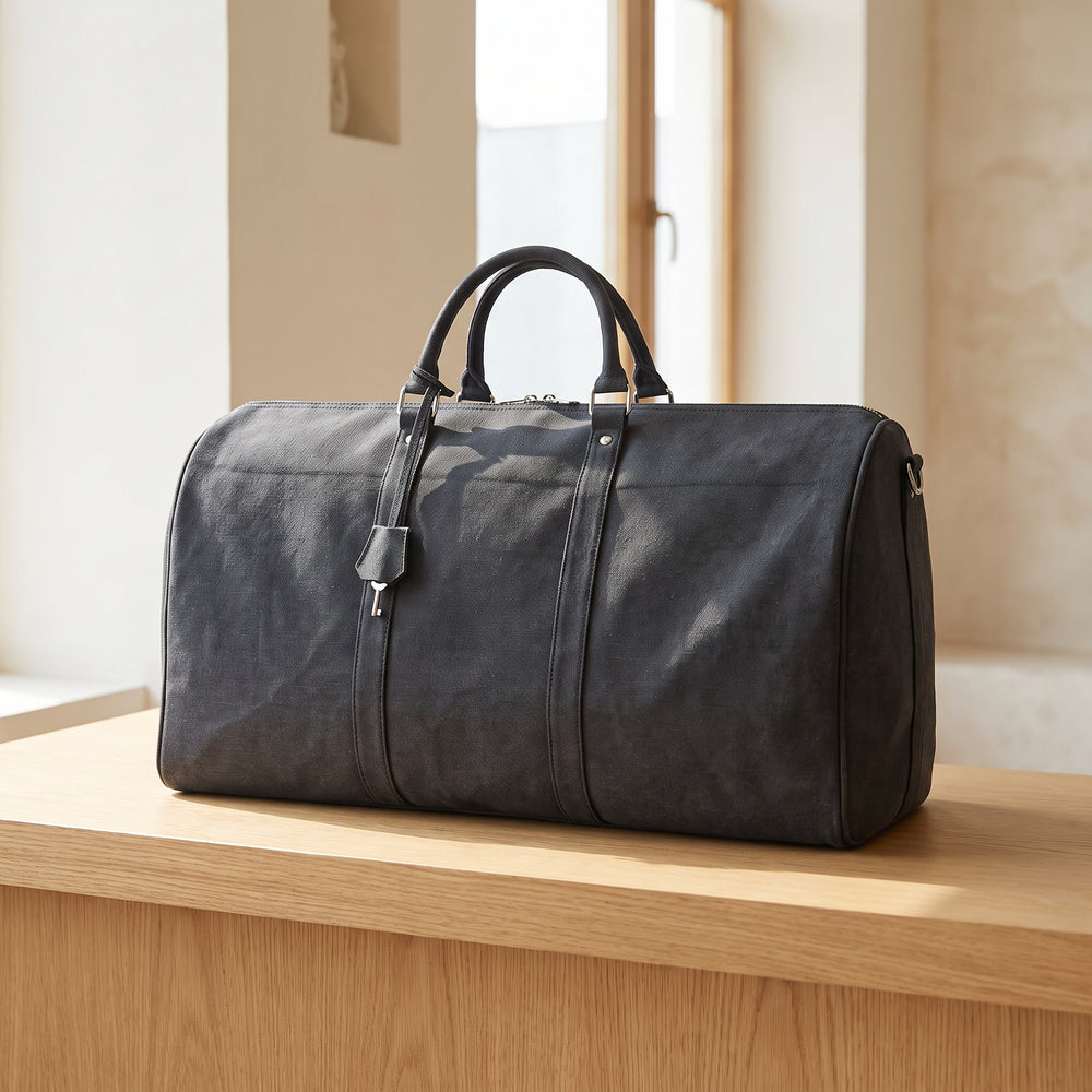 The Ashbourne Canvas Duffel — Big Black