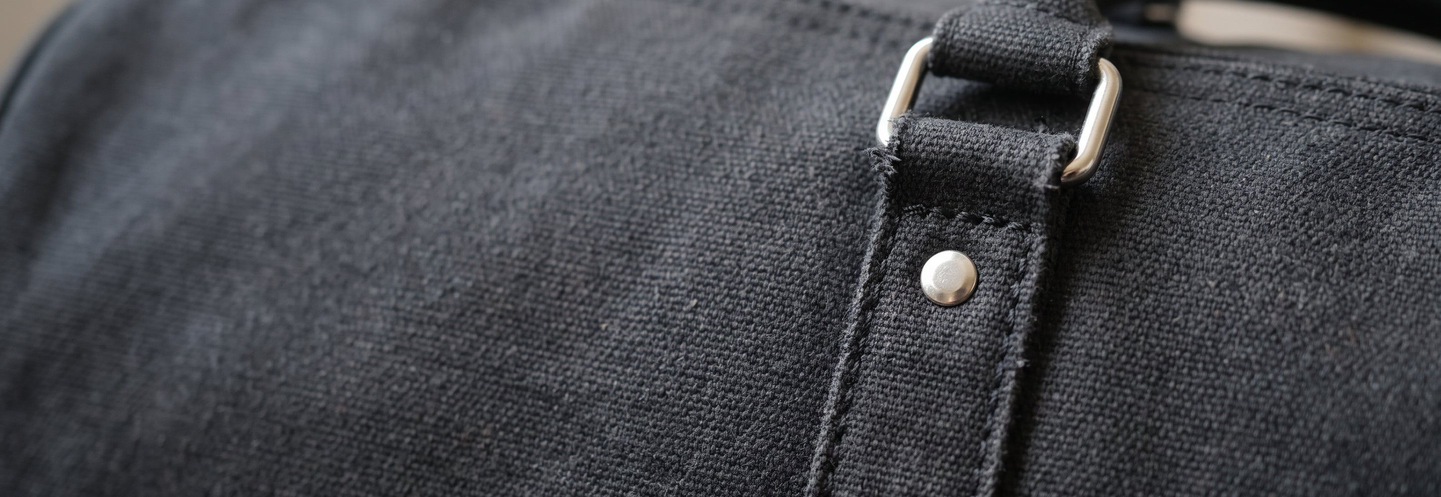 The Ashbourne Canvas Duffel — Large / Black detail