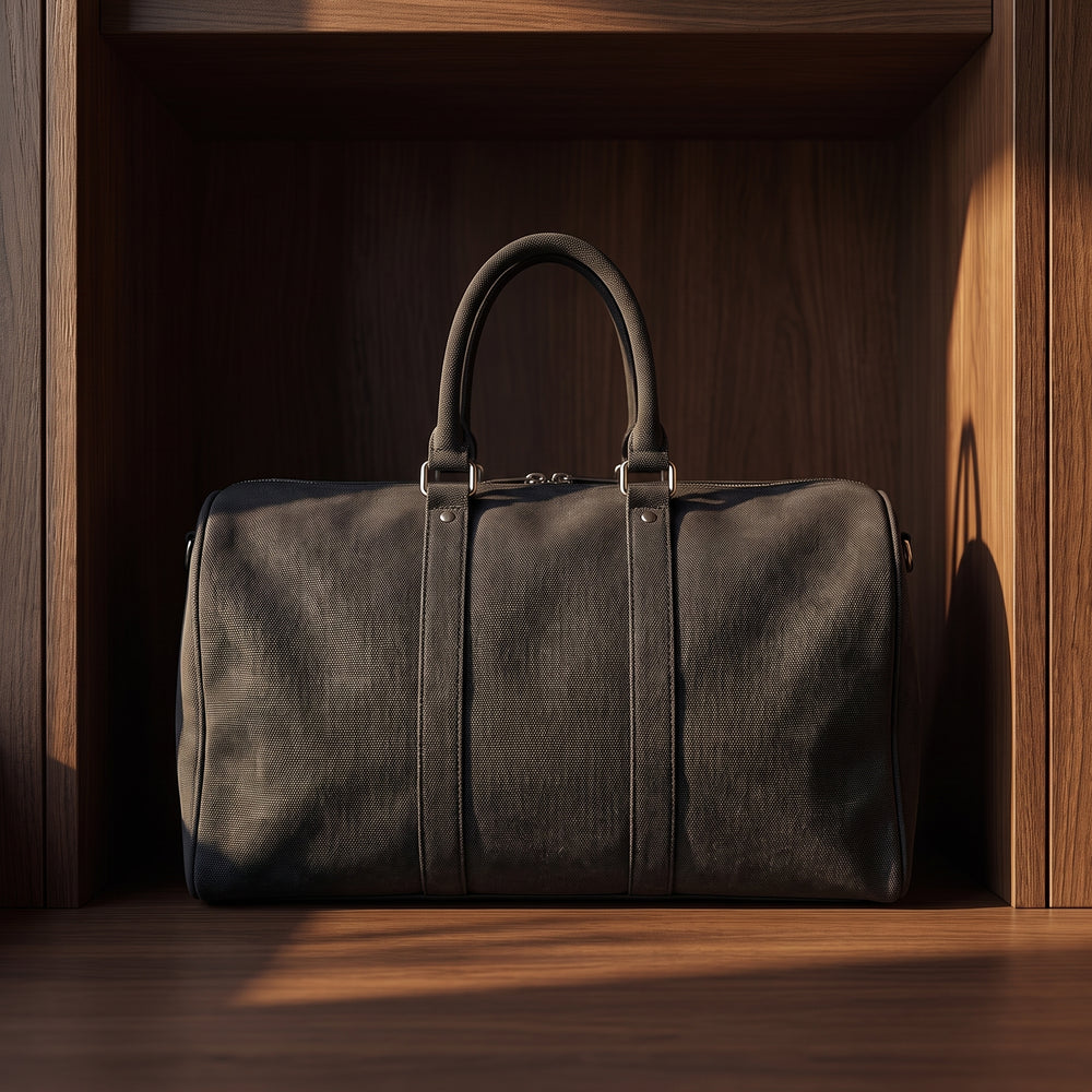 The Ashbourne Canvas Duffel — Medium Black