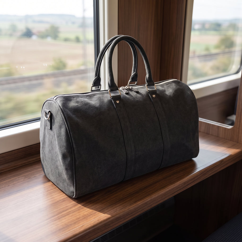The Ashbourne Canvas Duffel — Medium Black