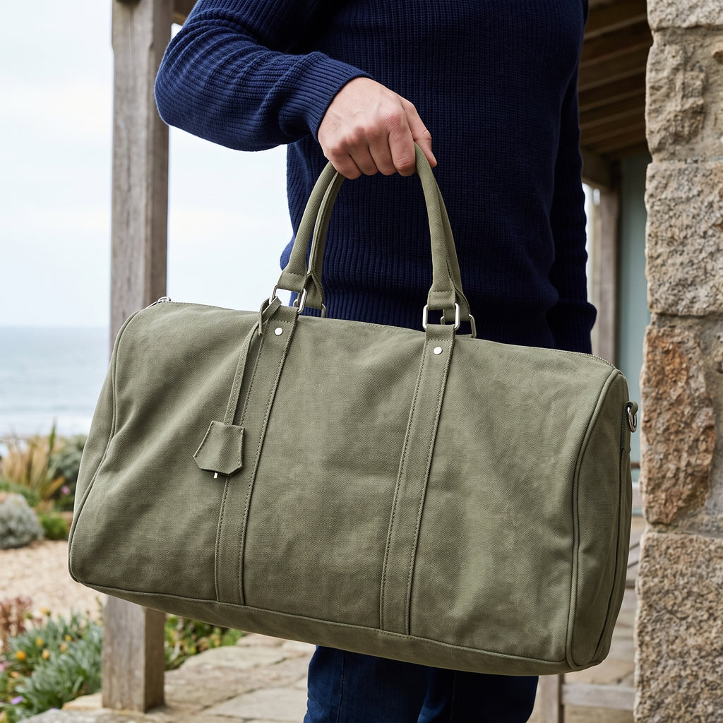 The Ashbourne Canvas Duffel — Big Army Green