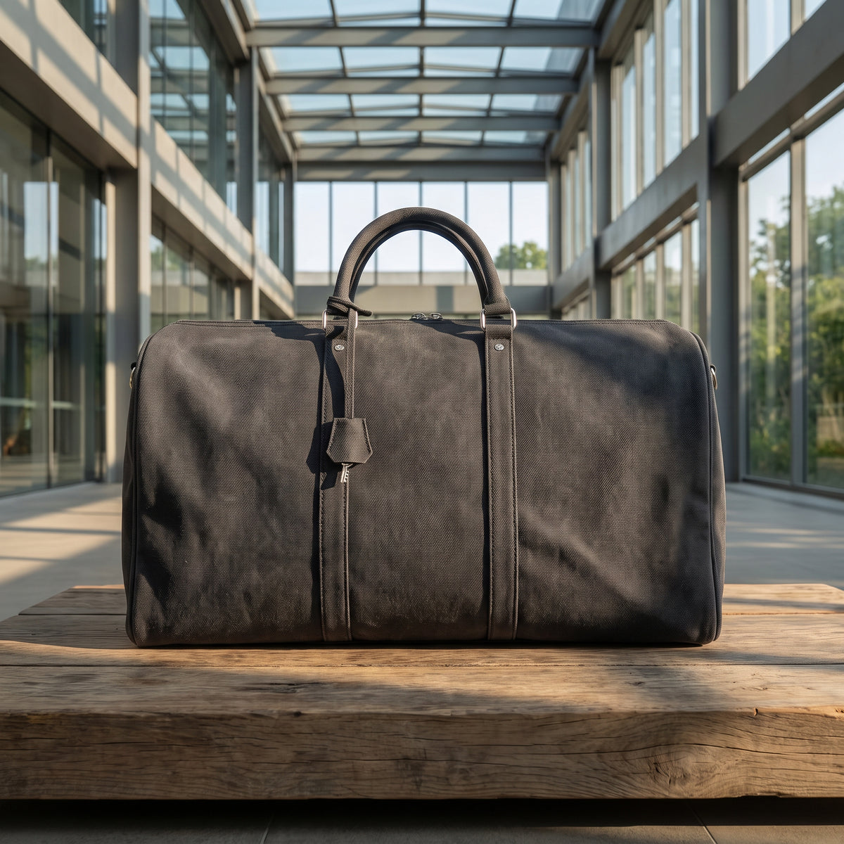 The Ashbourne Canvas Duffel — Big Black