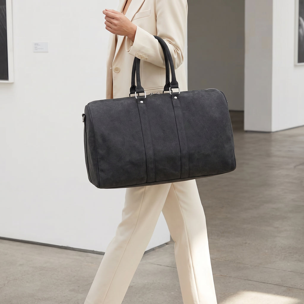 The Ashbourne Canvas Duffel — Medium Black