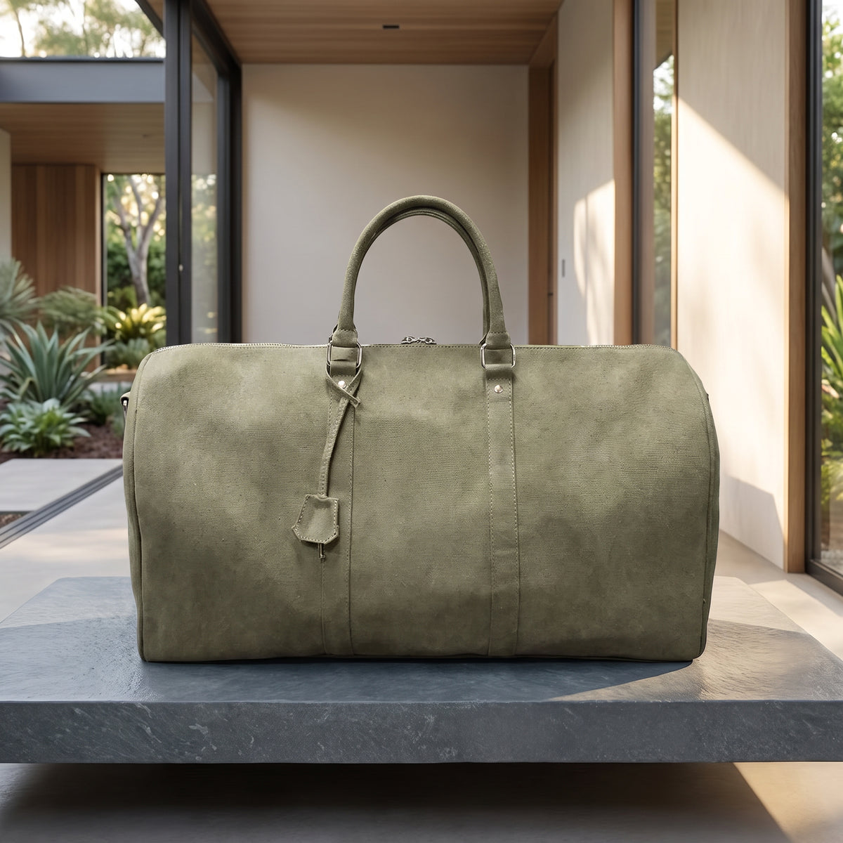 The Ashbourne Canvas Duffel — Big Army Green