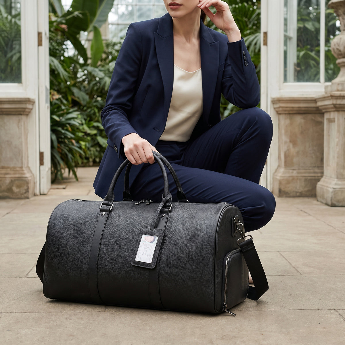 The Aveline Travel Duffel — 6020 Litchi Black