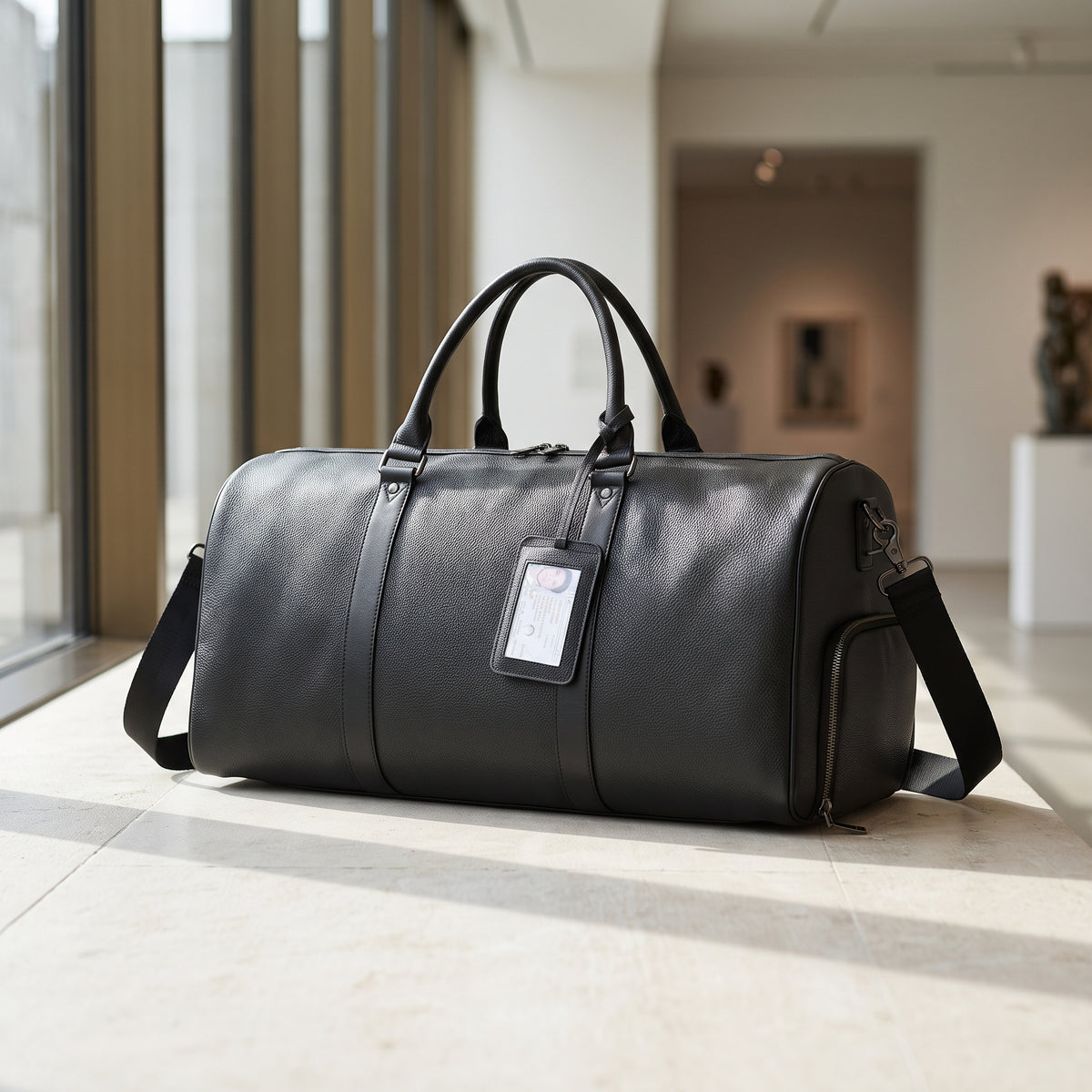 The Aveline Travel Duffel — 6020 Litchi Black