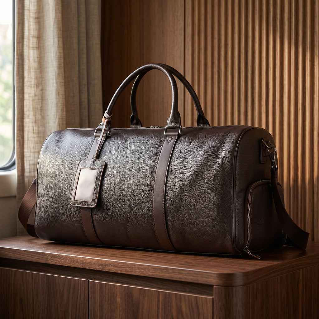 The Aveline Travel Duffel — 6020 Litchi Coffee