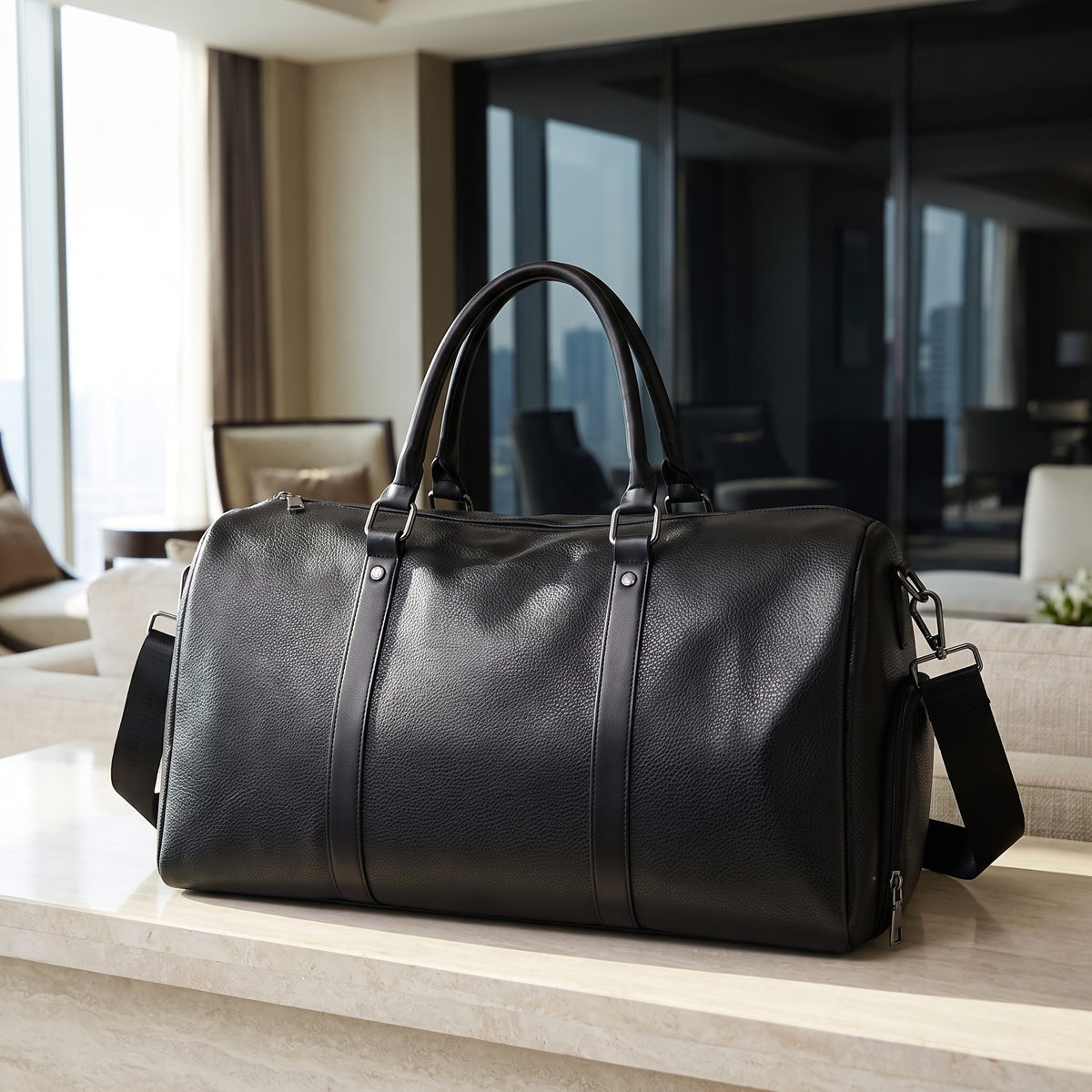 The Portmere Weekender — Black